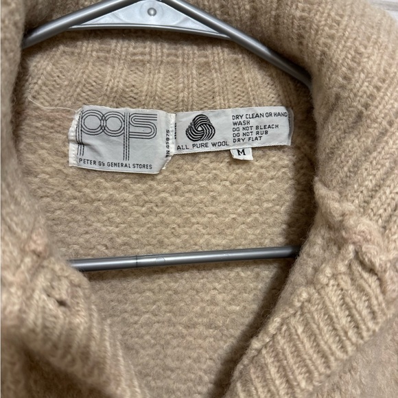 Cozy Beige Sweater All Pure Wool - Medium Size - Picture 4 of 6